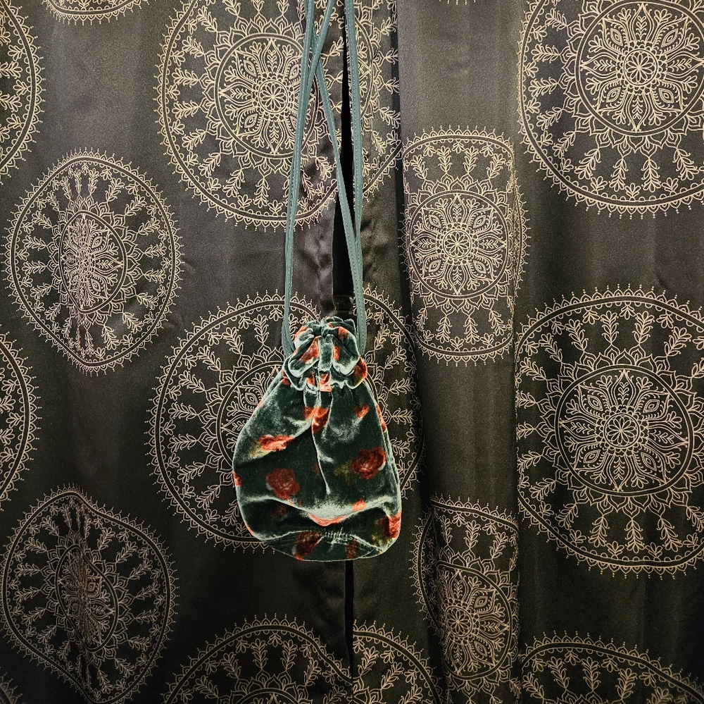 LOFT velvet pouch purse